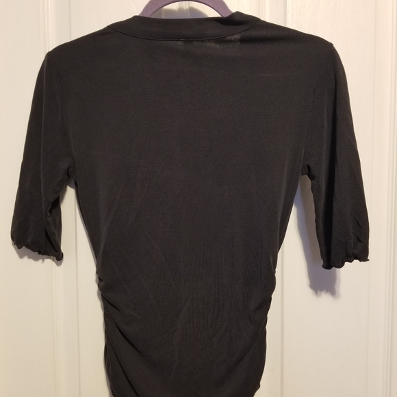 Free People Shirt Women's Size SP Color Dark Gray - Picture 2 of 10